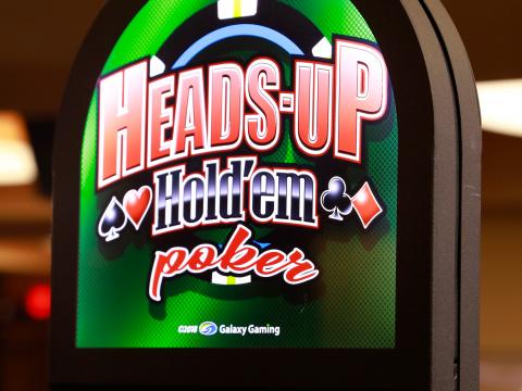 Heads Up Hold Em sign
